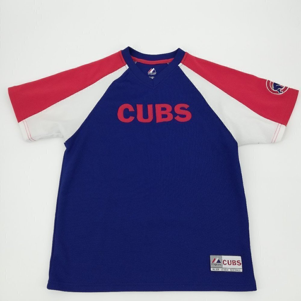Majestic Chicago Cubs Baseball Shirt Size L Youth